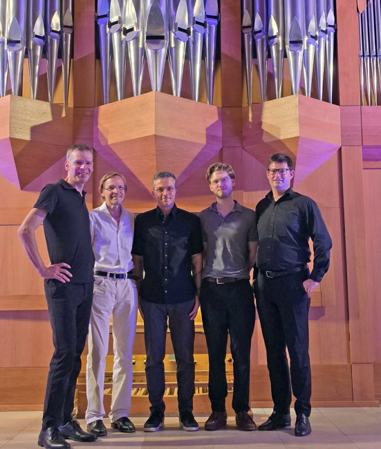 Foto von links nach rechts: Michael Roth, Armin Becker, Tobias Frank, Christian Seidler, Paul Tarling